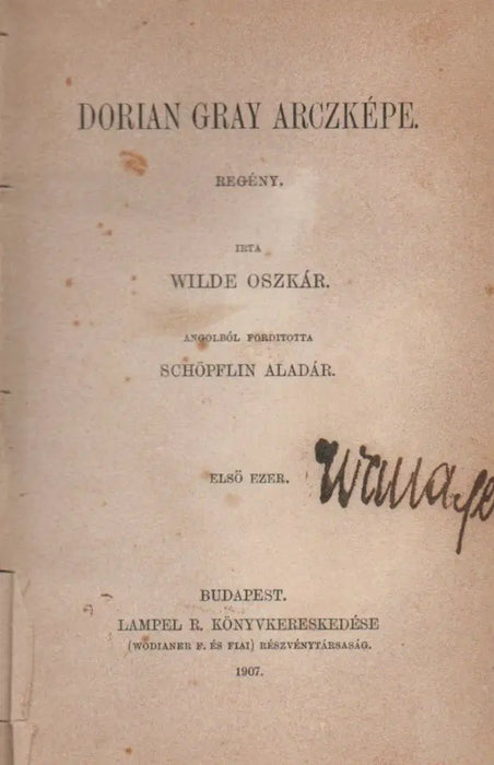 Dorian Gray arczképe - Oskola Antikvárium