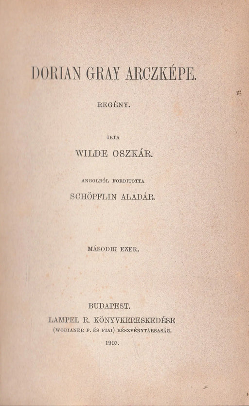 Dorian Gray arczképe - Oskola Antikvárium