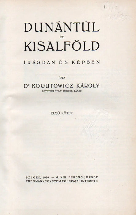 Dunántúl és Kisalföld I. - Oskola Antikvárium