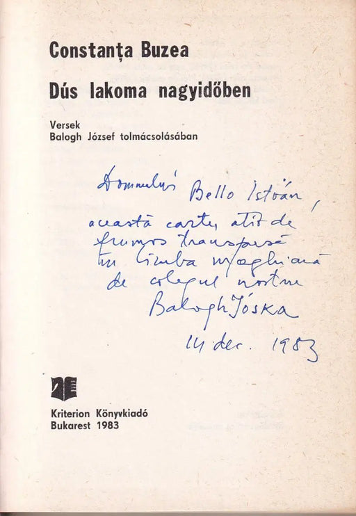 Dús lakoma nagyidőben - Oskola Antikvárium