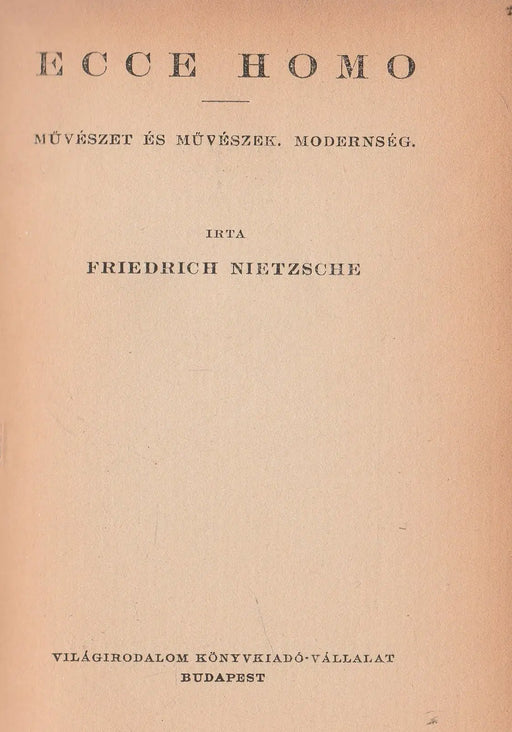 Ecce Homo - Oskola Antikvárium