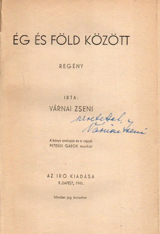 Ég és föld között - Oskola Antikvárium