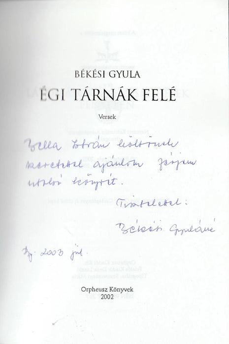 Égi tárnák felé - Oskola Antikvárium