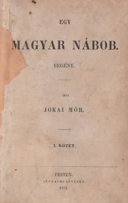 Egy magyar nábob I - IV. - Oskola Antikvárium