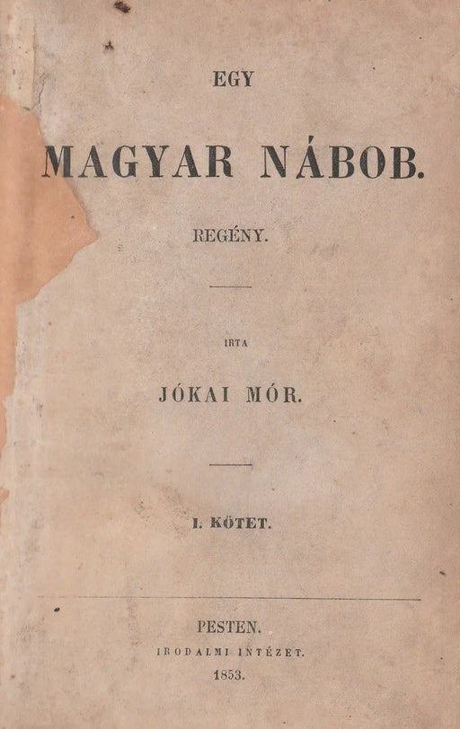 Egy magyar nábob I - IV. - Oskola Antikvárium