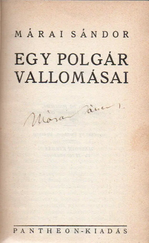 Egy polgár vallomásai I - II. - Oskola Antikvárium