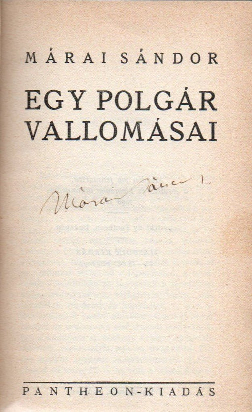 Egy polgár vallomásai I - II. - Oskola Antikvárium