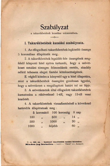 Egy tanulságos hitelszövetkezet - Oskola Antikvárium