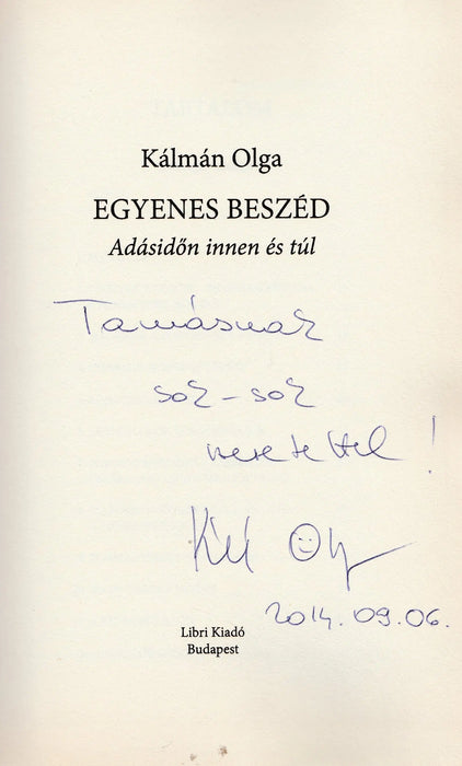 Egyenes beszéd - Oskola Antikvárium
