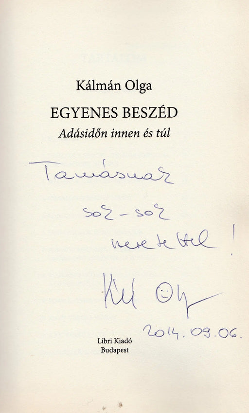 Egyenes beszéd - Oskola Antikvárium