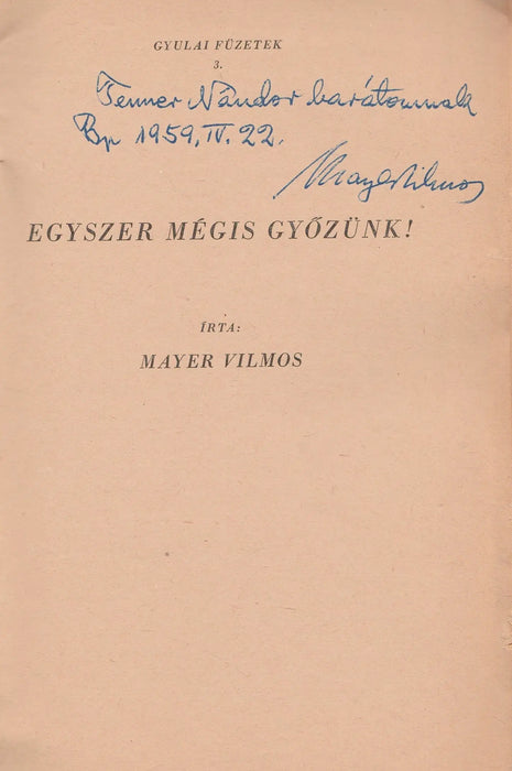 Egyszer mégis győzünk! - Oskola Antikvárium