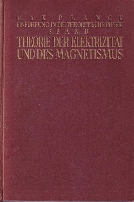 Einführung in die Theorie der Elektrizität und des Magnetismus - Oskola Antikvárium