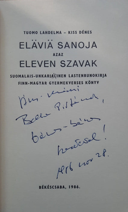 Eläviä sanoja azaz Eleven szavak - Oskola Antikvárium