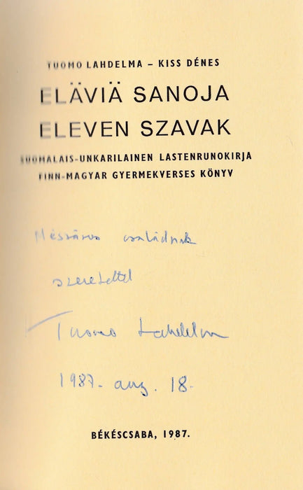 Eläviä sanoja azaz Eleven szavak - Oskola Antikvárium