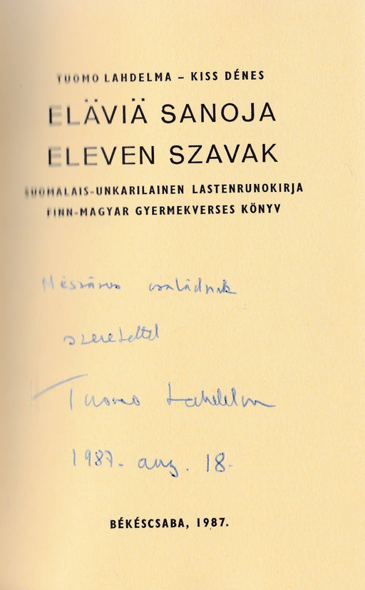 Eläviä sanoja azaz Eleven szavak - Oskola Antikvárium