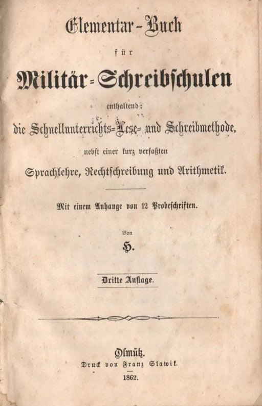 Elementar - Buch für Militär - Schreibschulen - Oskola Antikvárium