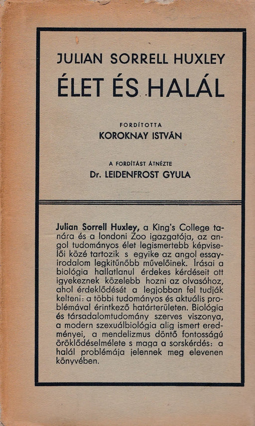Élet és halál - Oskola Antikvárium