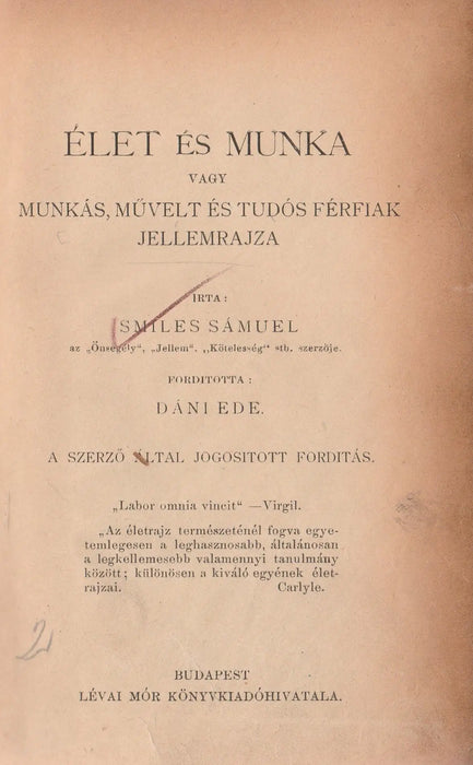Élet és munka - Oskola Antikvárium