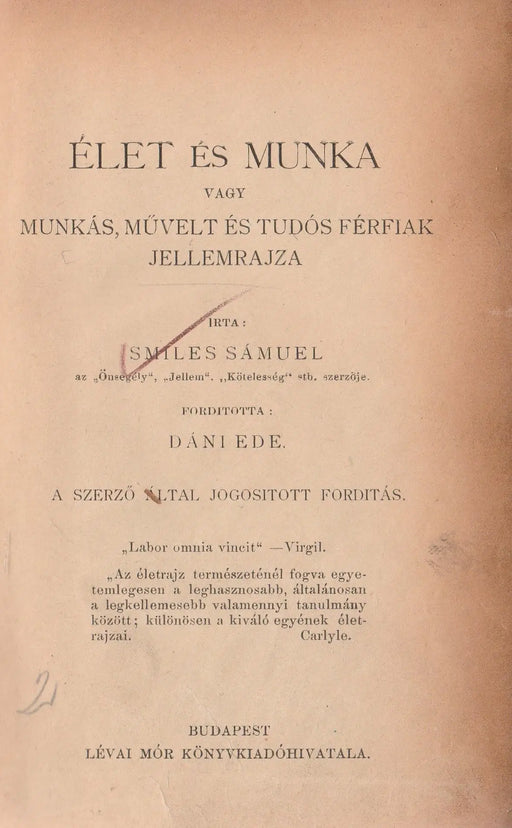 Élet és munka - Oskola Antikvárium