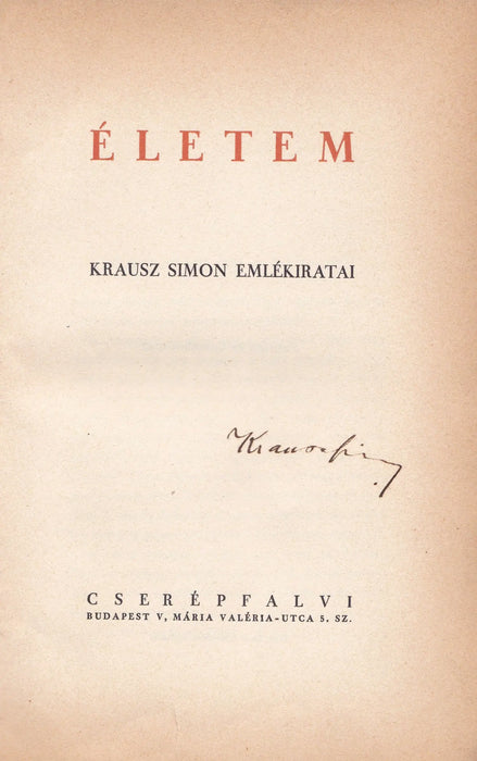 Életem - Oskola Antikvárium