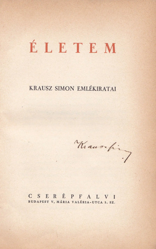 Életem - Oskola Antikvárium