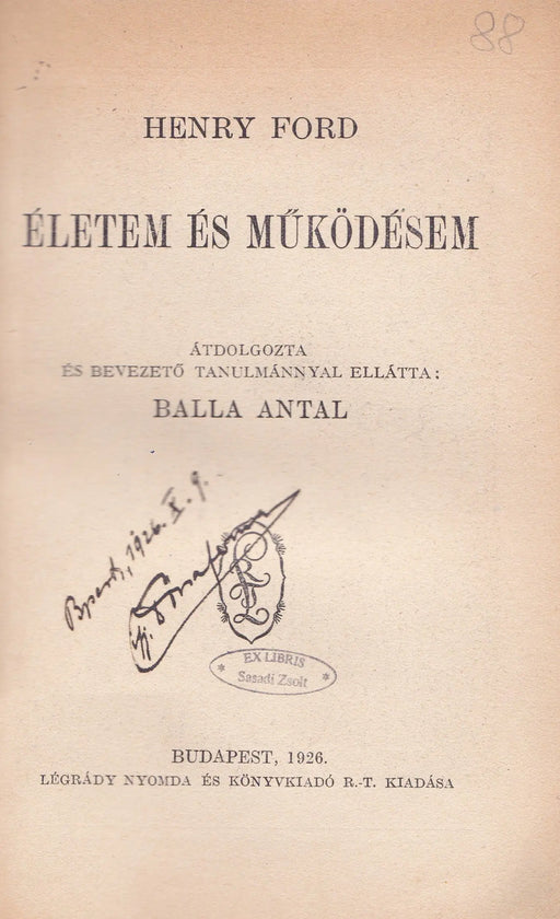 Életem és működésem - Oskola Antikvárium