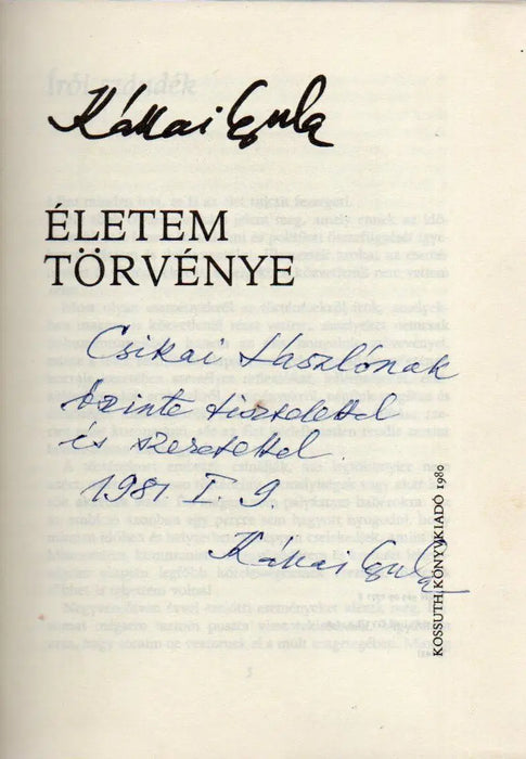 Életem törvénye - Oskola Antikvárium