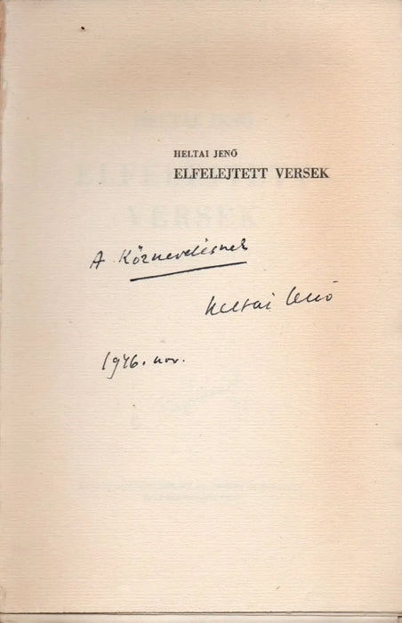 Elfelejtett versek - Oskola Antikvárium
