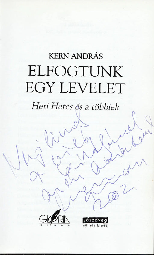 Elfogtunk egy levelet - Oskola Antikvárium