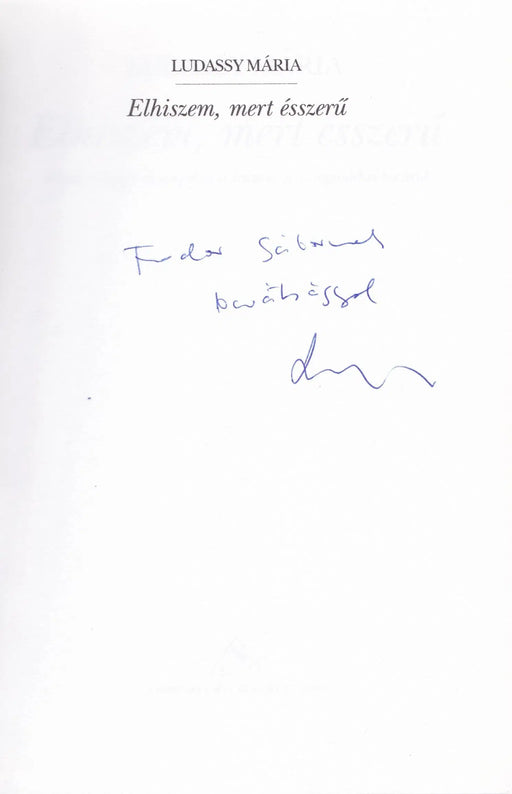 Elhiszem, mert ésszerű - Oskola Antikvárium