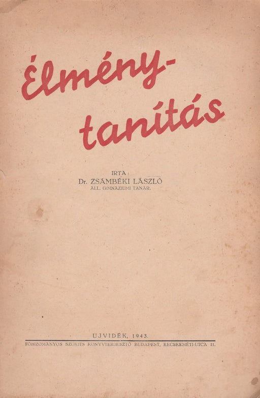 Élménytanítás - Oskola Antikvárium