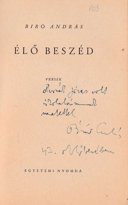 Élő beszéd - Oskola Antikvárium