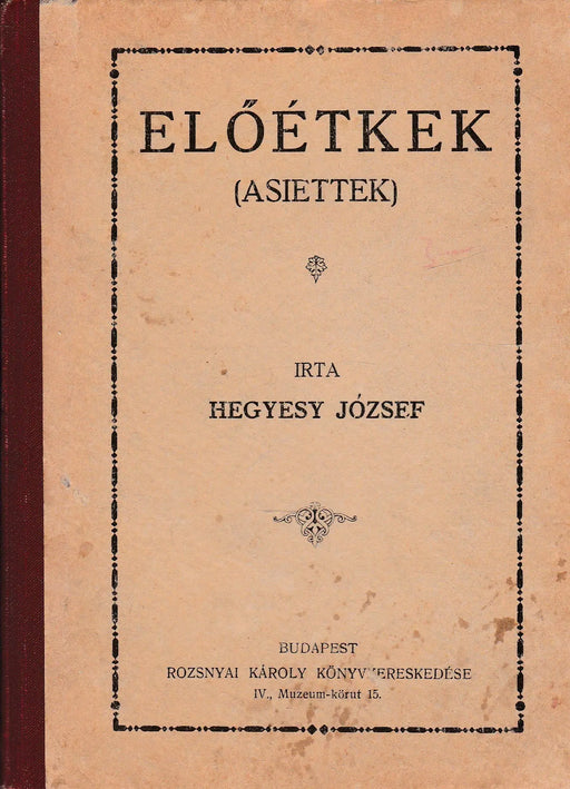Előétkek - Oskola Antikvárium