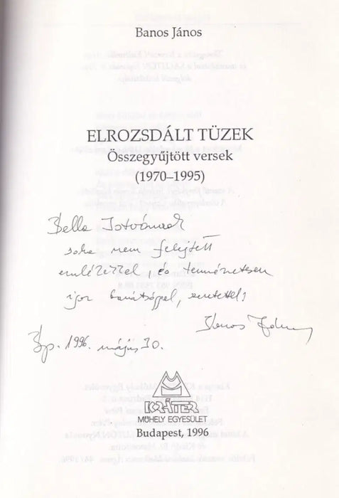 Elrozsdált tüzek - Oskola Antikvárium