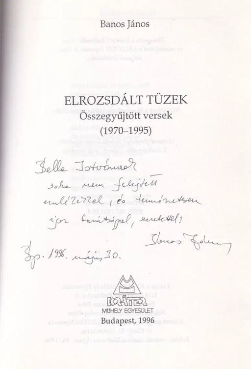 Elrozsdált tüzek - Oskola Antikvárium