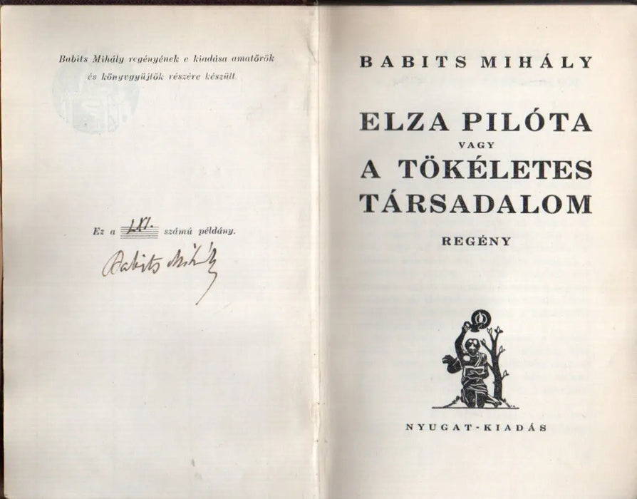 Elza pilóta vagy a tökéletes társadalom - Oskola Antikvárium