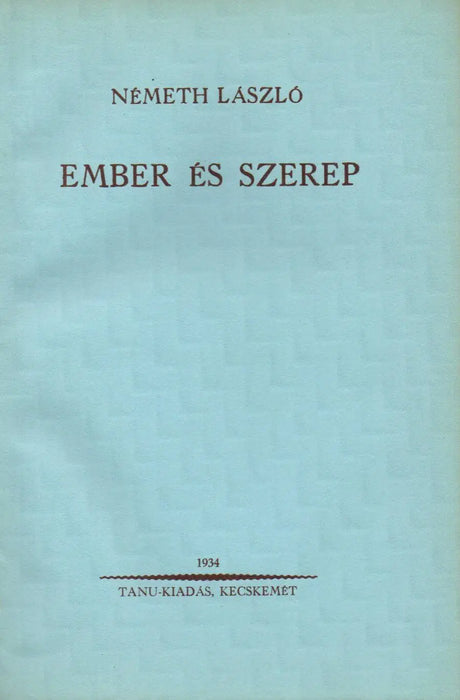 Ember és szerep - Oskola Antikvárium