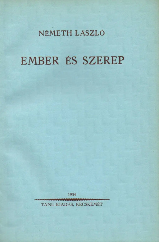 Ember és szerep - Oskola Antikvárium
