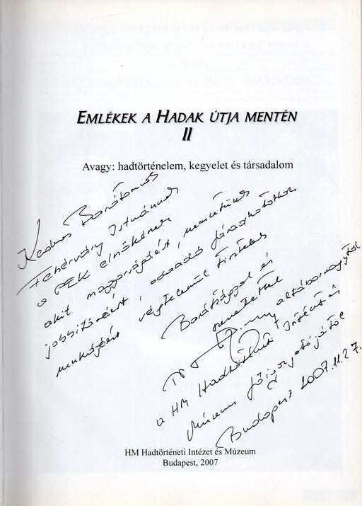 Emlékek a Hadak útja mentén II. - Oskola Antikvárium