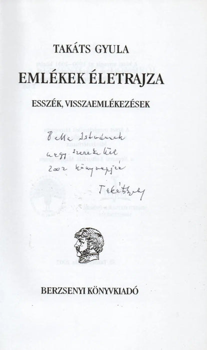 Emlékek életrajza - Oskola Antikvárium