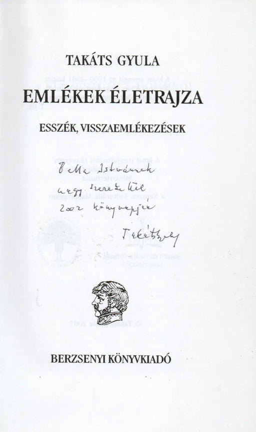 Emlékek életrajza - Oskola Antikvárium