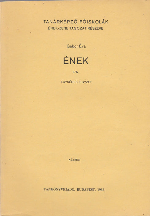 Ének II/A - Oskola Antikvárium