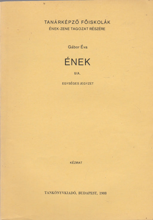 Ének II/A - Oskola Antikvárium