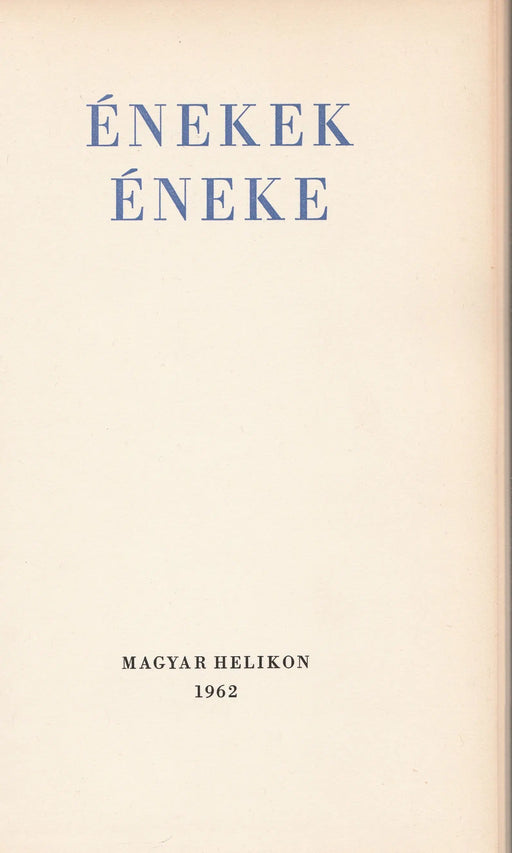 Énekek éneke - Oskola Antikvárium