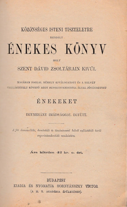 Énekes könyv - Oskola Antikvárium