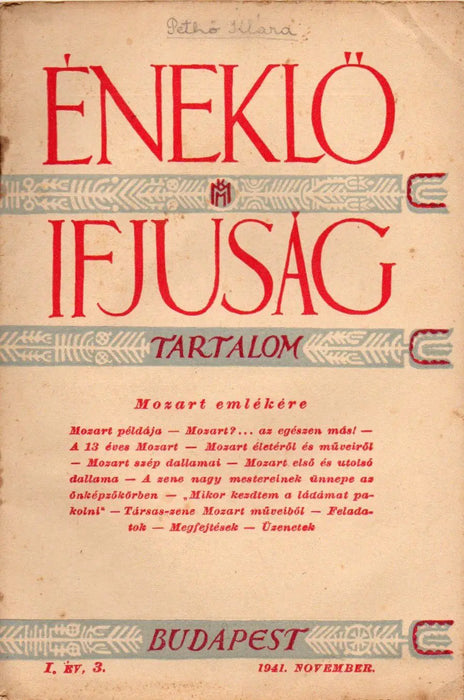 Éneklő Ifjúság 6 száma 1941 - 1942 - Oskola Antikvárium