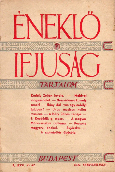 Éneklő Ifjúság 6 száma 1941 - 1942 - Oskola Antikvárium