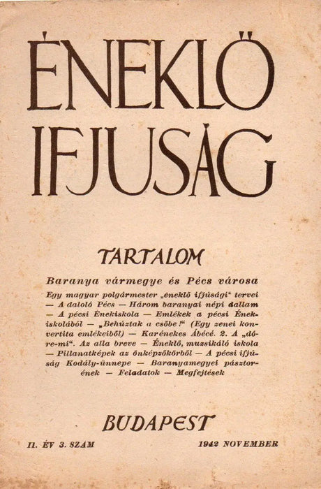 Éneklő Ifjúság 6 száma 1941 - 1942 - Oskola Antikvárium