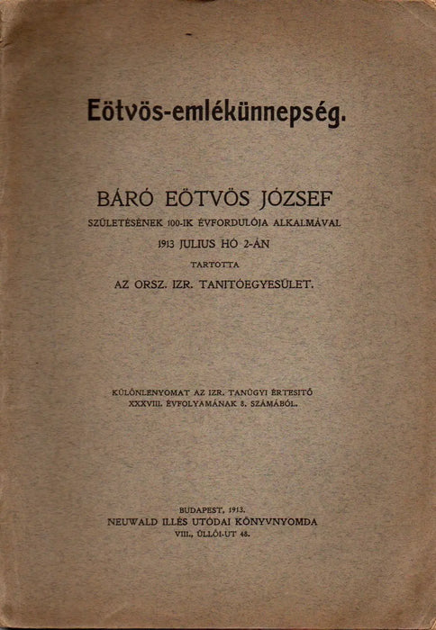 Eötvös - emlékünnepség - Oskola Antikvárium