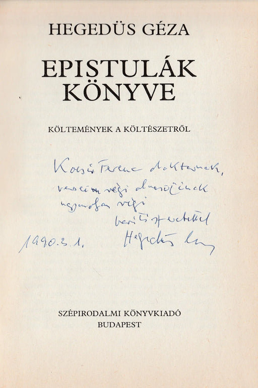 Epistulák könyve - Oskola Antikvárium